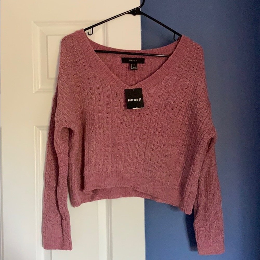 Pink Crochet Sweater